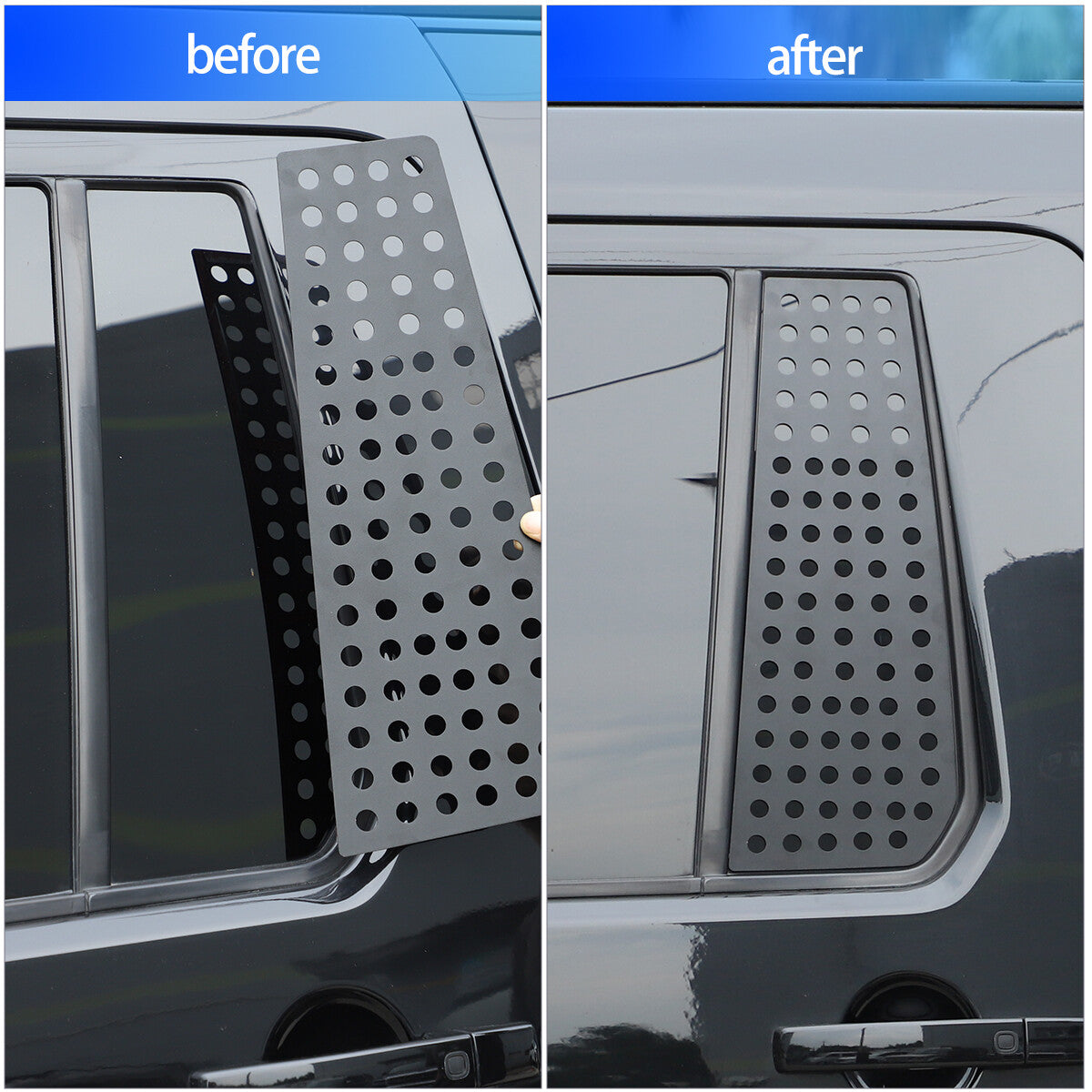 Applicable to for Land Rover 4 10-2016 Rear Window Side Window Trim Panel Aluminum