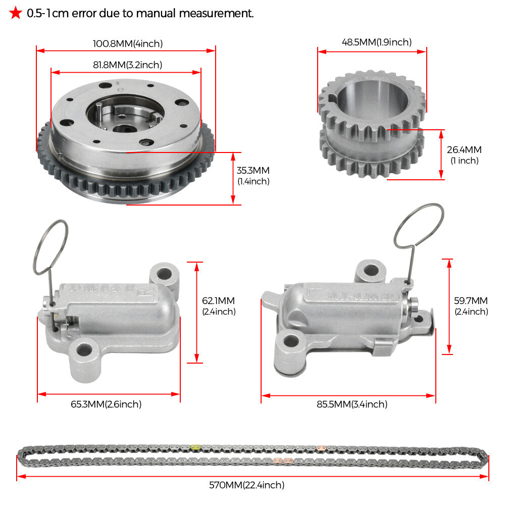 Set Timing Chain Kit For 2017-2021 for Ford F150 Expedition for Lincoln for Navigator 3.5L