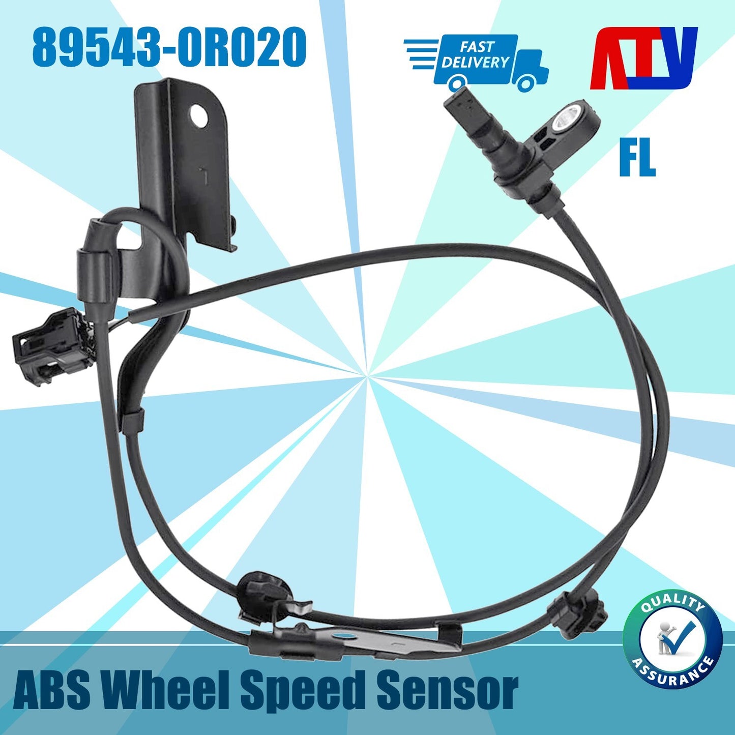 For 2006-2018 for Toyota RAV4 1PCS Front Left ABS Wheel Speed Sensor 89543-0R020