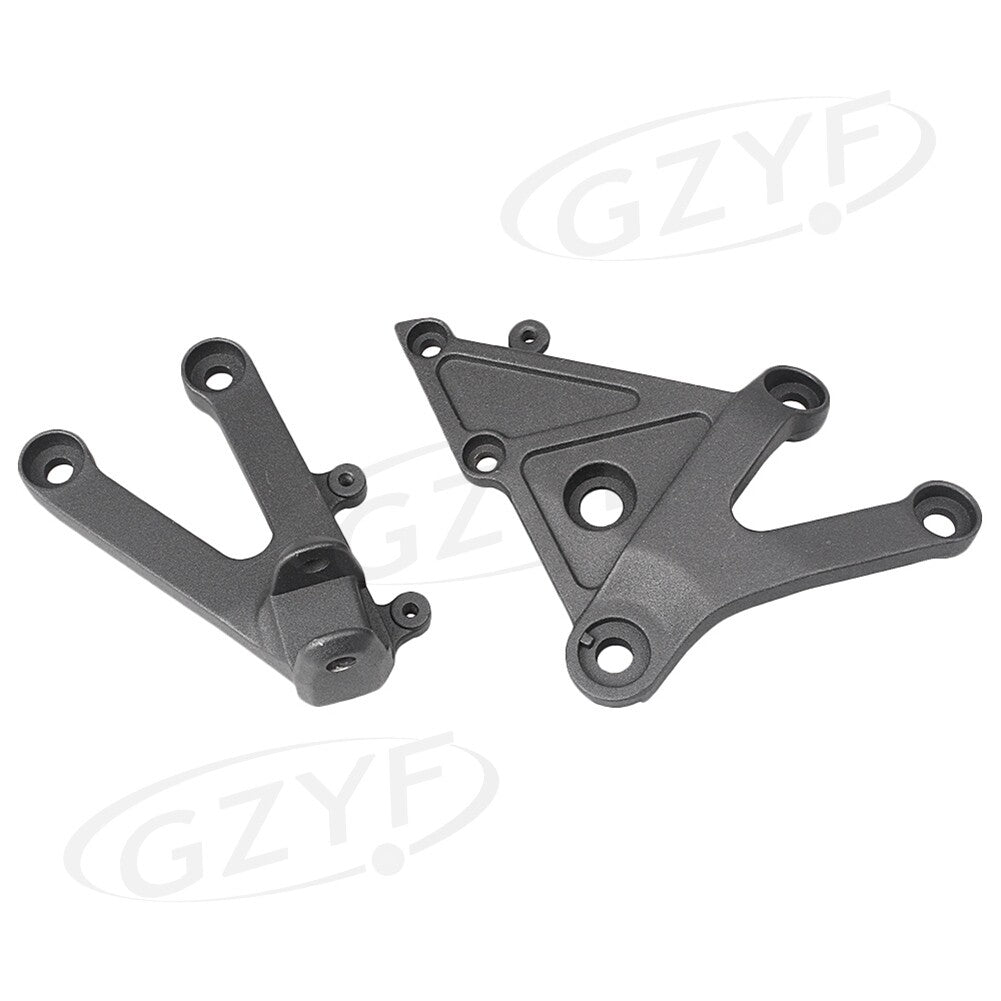 Front Rider Foot Pegs Footrest Bracket Motor for Honda CBR600RR 2003-2006 Black