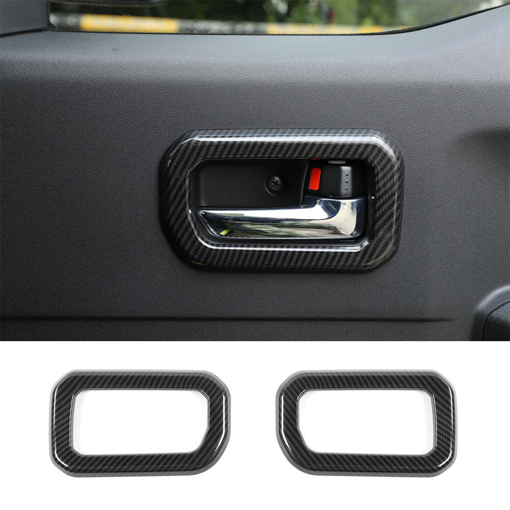 Carbon Fiber ABS Interior Door Handle Bowl Decor Trim for Suzuki for Jimny 2019-2022