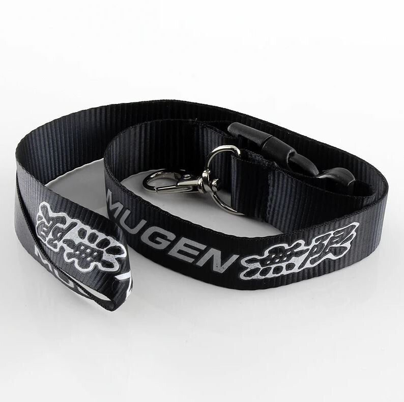 Black Mugen car keychain/key ring/badge/neck strap for Honda for Acura