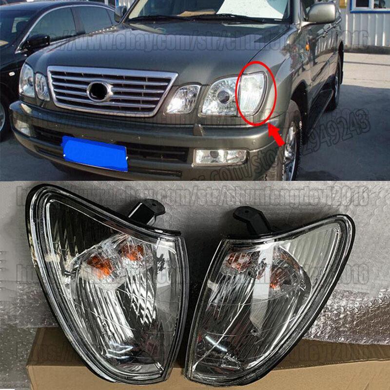2x Front Turn Corner Signal Lights Lamp Housing for Toyota for Lexus LX470 1998-2007