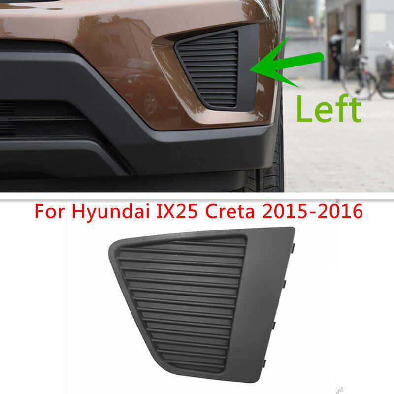 Left Side Fog Lamp Cover Grille ABS Black Fit for Hyundai IX25 Creta 2015-2016