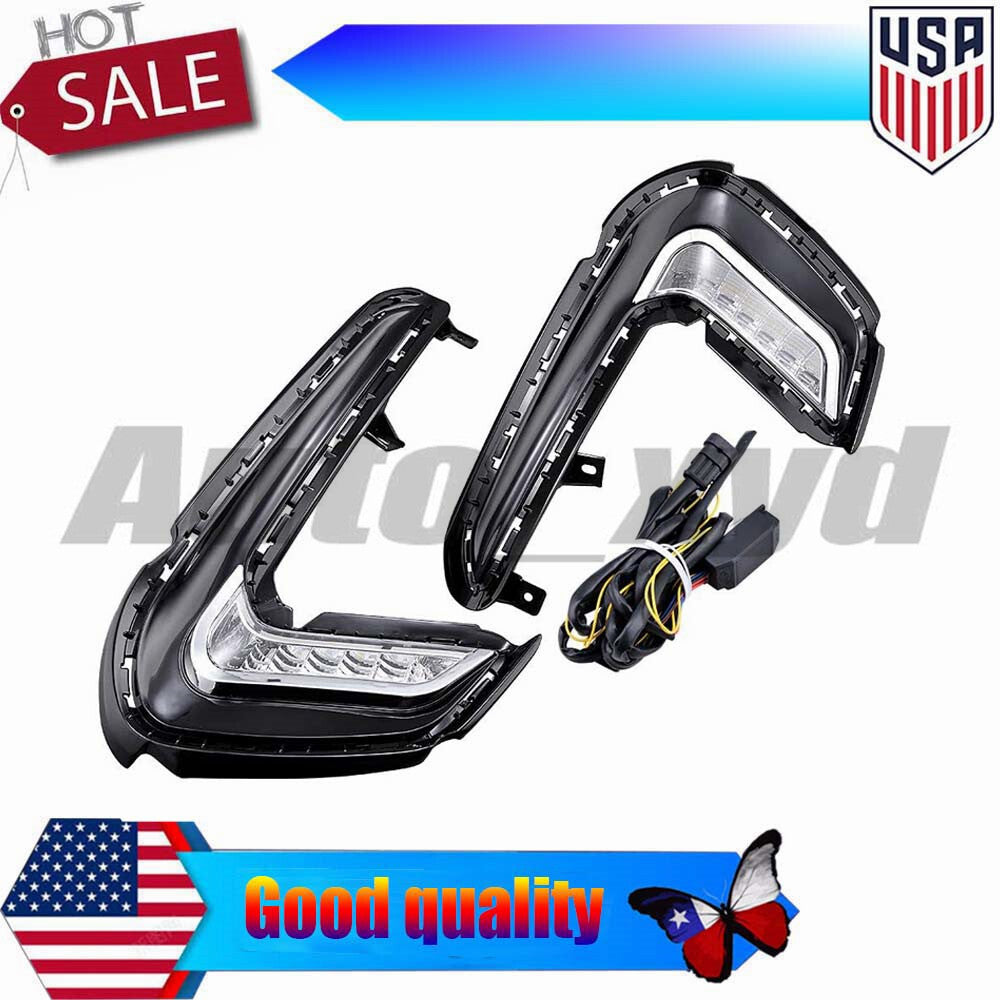 1 Pair Left Right DRL Daytime Running Light Lamp for Hyundai for Elantra 2017-2018