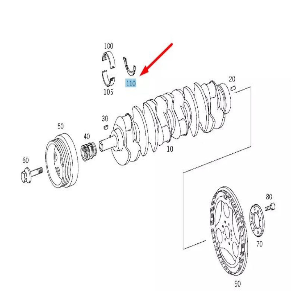 2750330162 Crankshaft Thrust Plate for MB CL C215