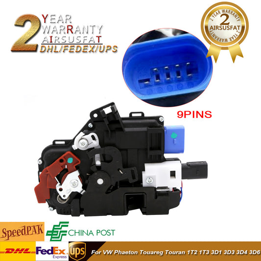 Rear Left Door Lock Actuator for VW Phaeton Touareg Touran 1T2 1T3 3D1 3D6 9Pins