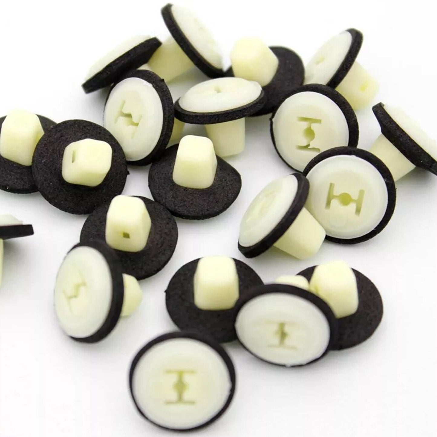 50 Pcs Nylon Nut 6 Screw Grommet With Sealer Clip Fastener for Honda for Toyota