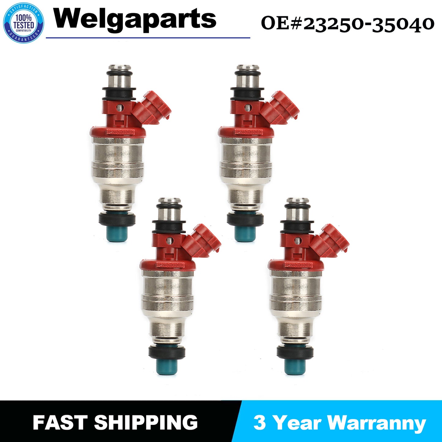 4xNew Fuel Injectors for Toyota 4Runner Pickup T100 22RE 2.4L 89-95 23250-35040