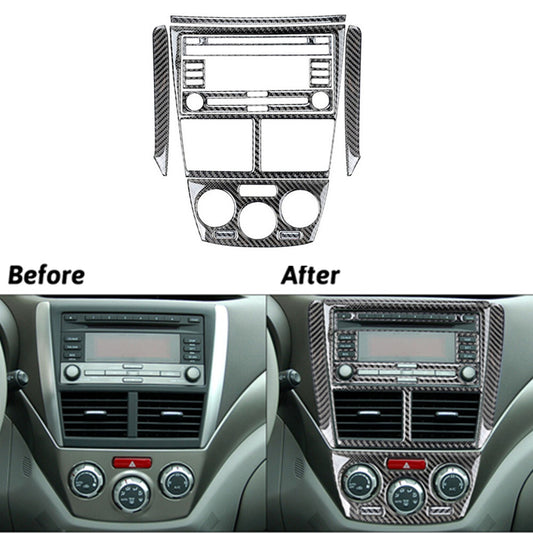 11Pcs Carbon Fiber Center Console Cover Trim for Subaru Forester 2009-2013 TypeA