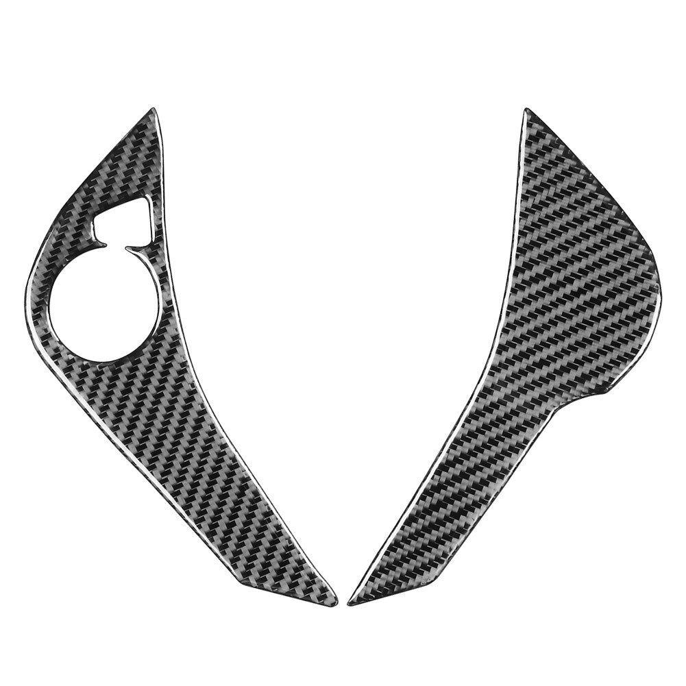 2PCS Steering Wheel Button Cover Carbon Fiber for Honda Accord 2013-2017 Black