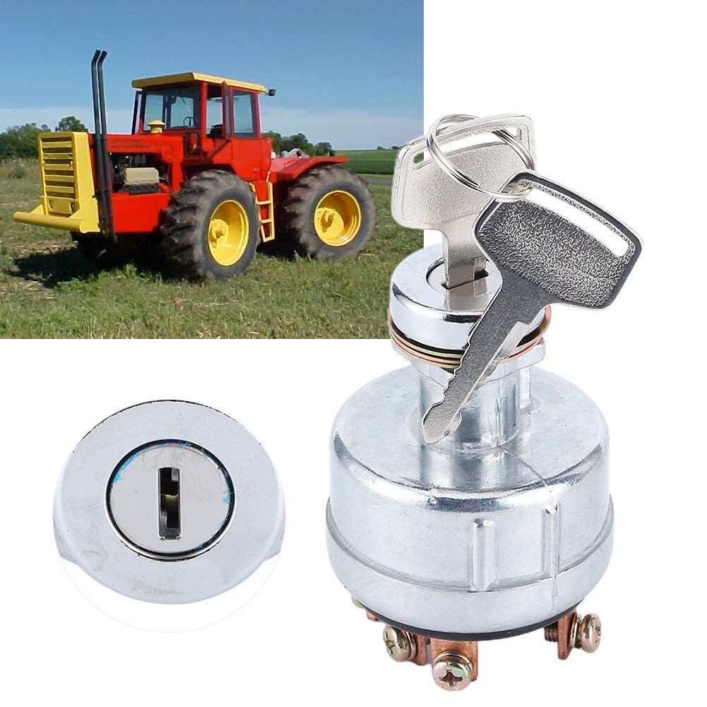 Hot Ignition Switch With 6 Terminal Wire Digger Tractor Mower 2 Keys Part For