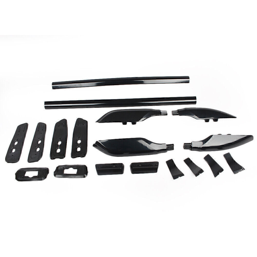 for Toyota Prado FJ150 2010-21 Roof Rack Rail Side Luggage Carrier Bars Black 2X
