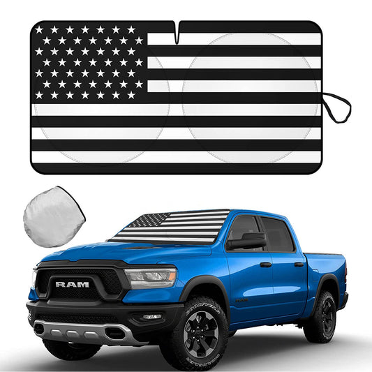 for Dodge Accessories Truck Windshield Sun Shade American US Flag UV Cover Visor