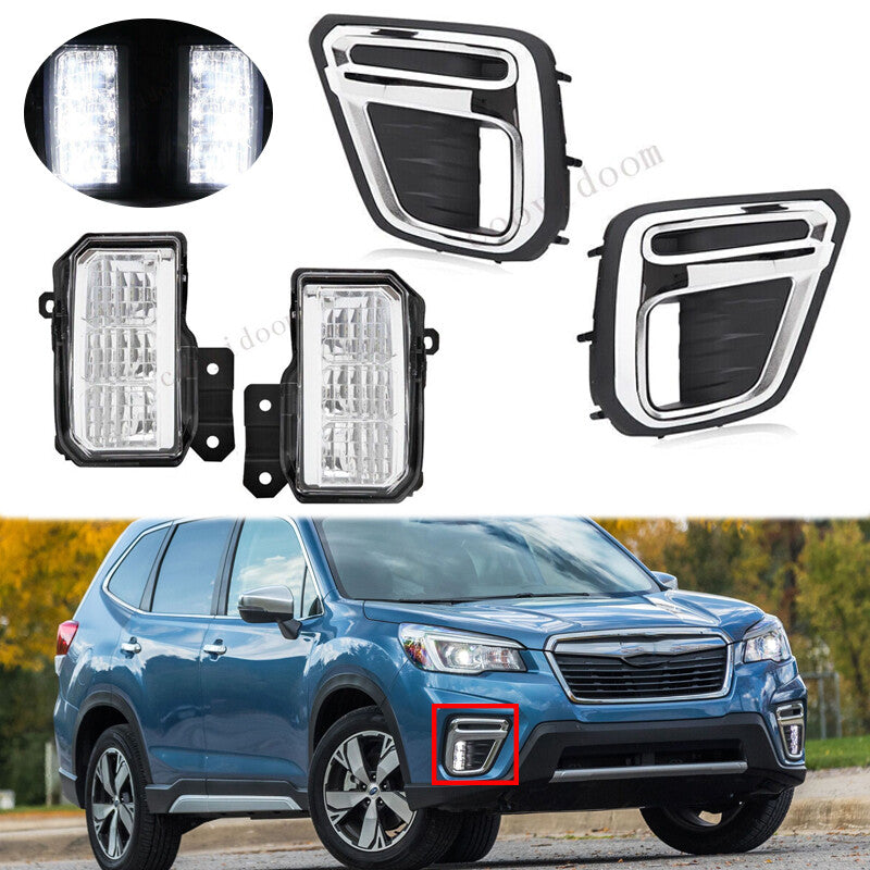 4Pcs for Subaru Forester 2019-2021 Front Fog Light Driving Lamps with Covers