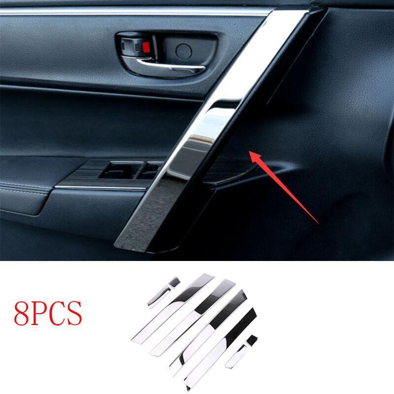 Car for Toyota for Corolla 2014-2018 Chrome Steel Interior Door Armrest Cover Trim