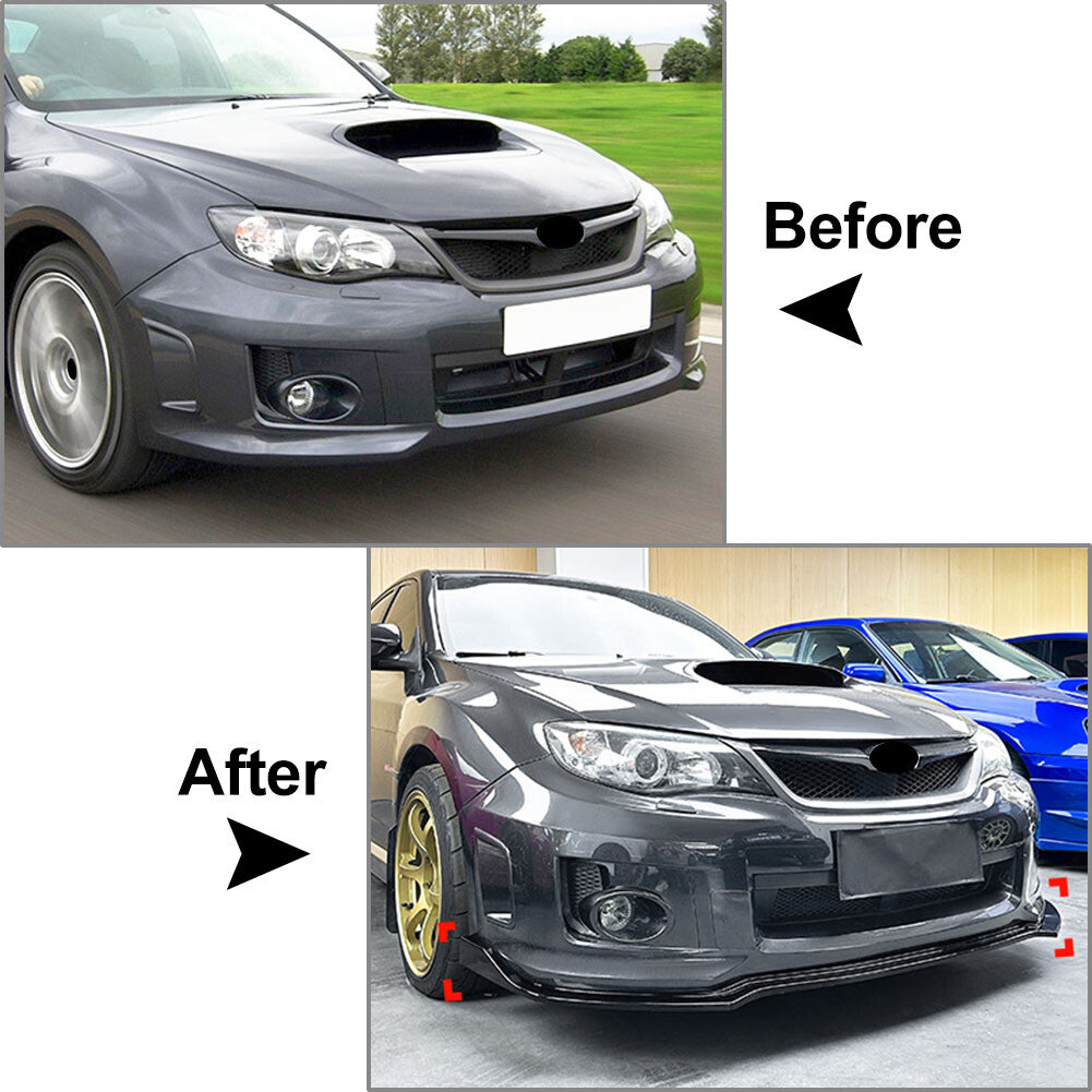 Front Bumper Spoiler Splitter Lip for Subaru Impreza WRX STI 2011-2014