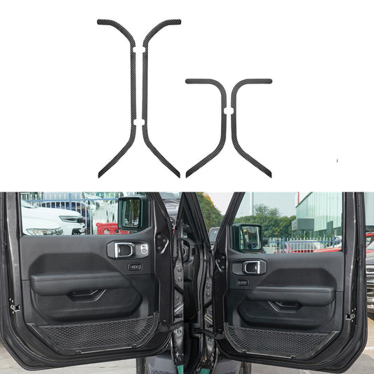 Carbon Fiber Door Storage Frame Cover for Jeep for Wrangler JL 2018+ Gladiator 2020+