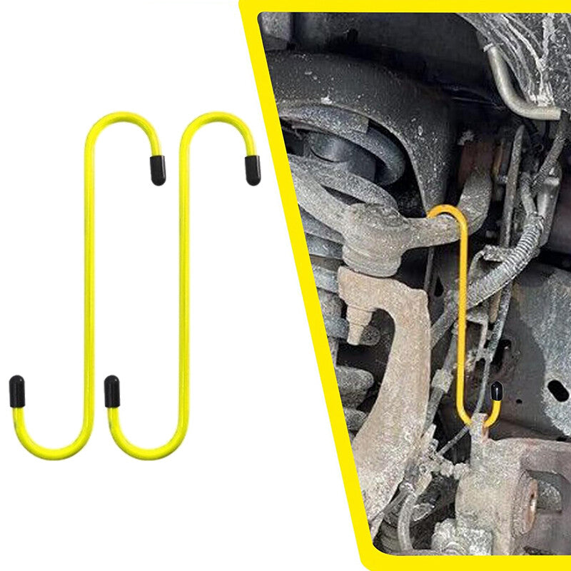 2Pcs Yellow Brake Caliper Hanger Hooks Steel Powder Coated (2 Piece Set)