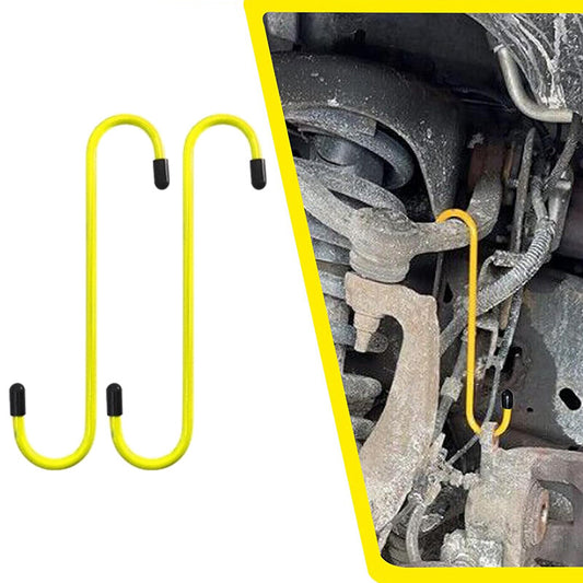 2Pcs Yellow Brake Caliper Hanger Hooks Steel Powder Coated (2 Piece Set)