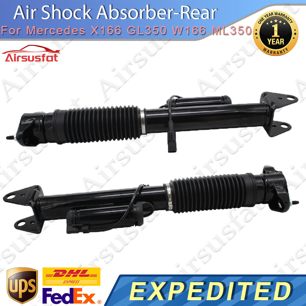 2x Rear LR Air Shock Absorbers w/EDC Fit for Mercedes X166 GL350 W166 ML350 US