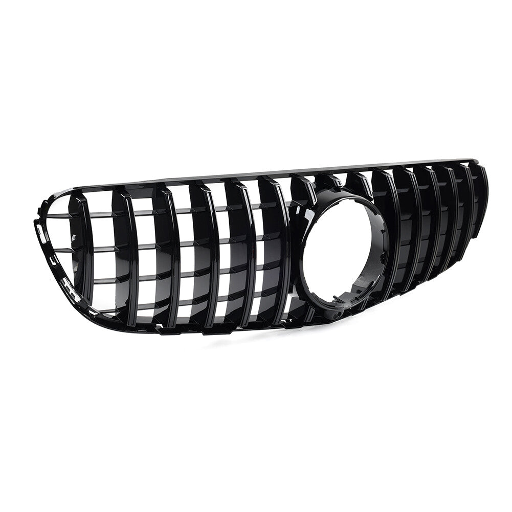 GTR Style Front Bumper Hood Grille Black for Benz GLC Class W253 X253 2015-2019