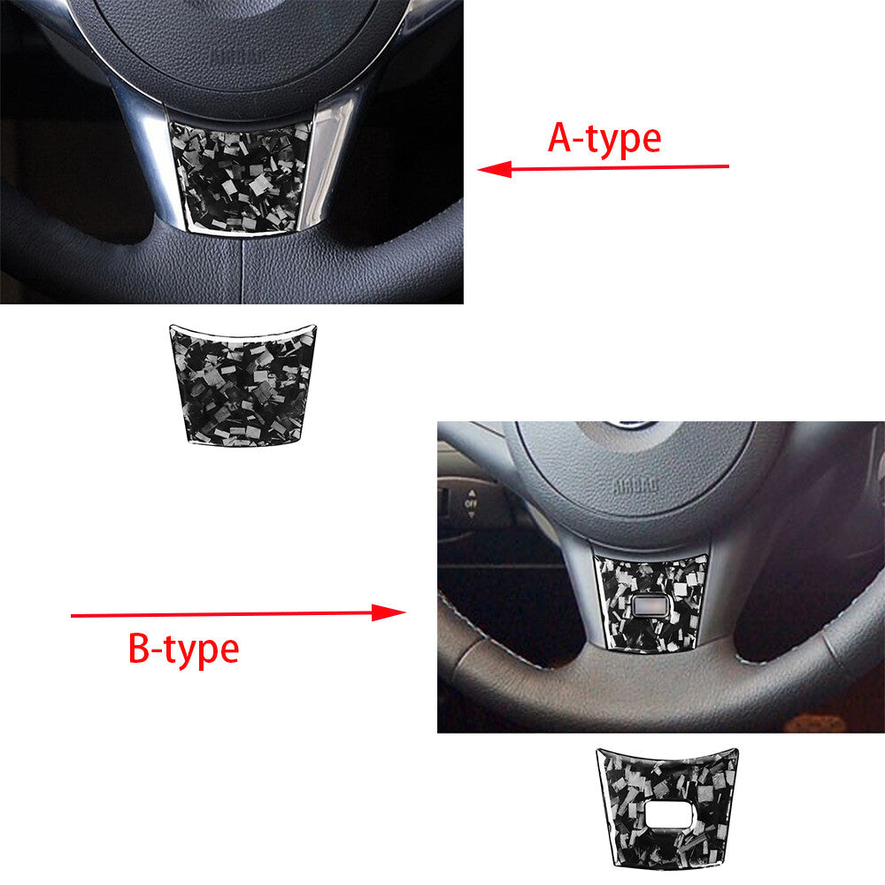 3¡ÁForged Carbon Fiber Steering Wheel Cover for BMW 6 series E63 M6 Coupe 2004-10