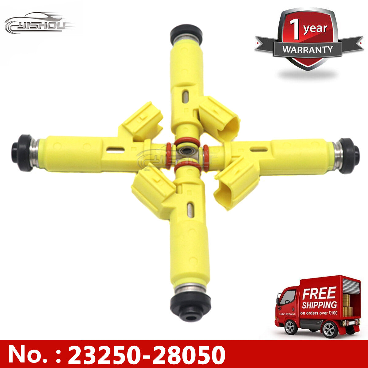 4-pack of fuel injectors 23250-28050 suitable for Toyota RAV4 2.0L L4 2325028050 2001-2003