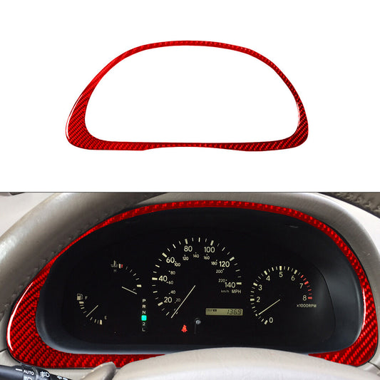 Red Carbon Fiber Interior Speedometer Cover Trim for Lexus RX300 1998-2003 A