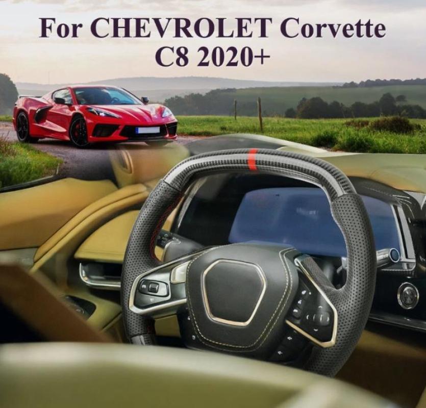 Carbon fiber steering wheel suitable for 2020+ for Chevrolet for Corvette C8 Z51 with heating.