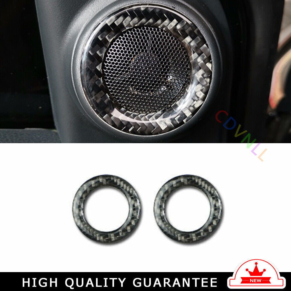 A Post Speaker Frame Cover Trim for Honda CRV CR-V 2017-2022 Real Carbon Fiber