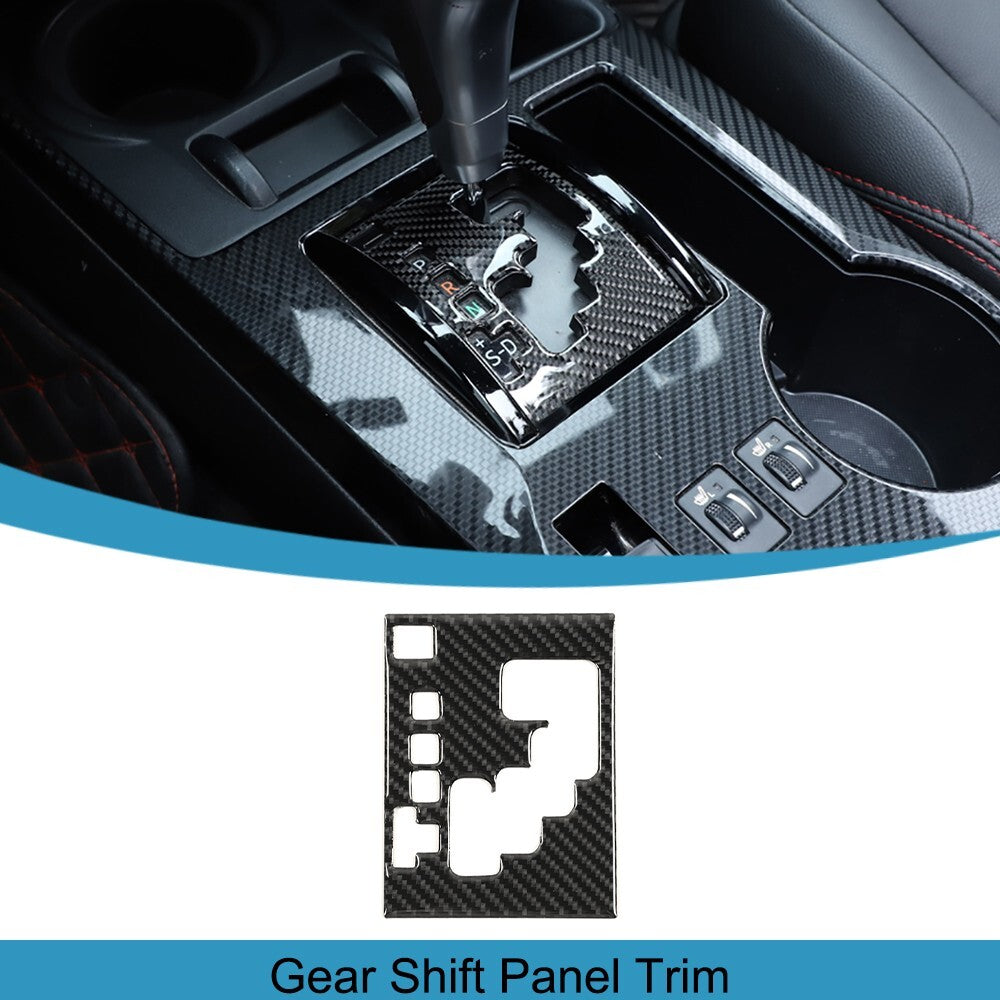 Central Gear Shift Panel Cover Trim Stickers for 4runner 2010-2023 Carbon Fiber