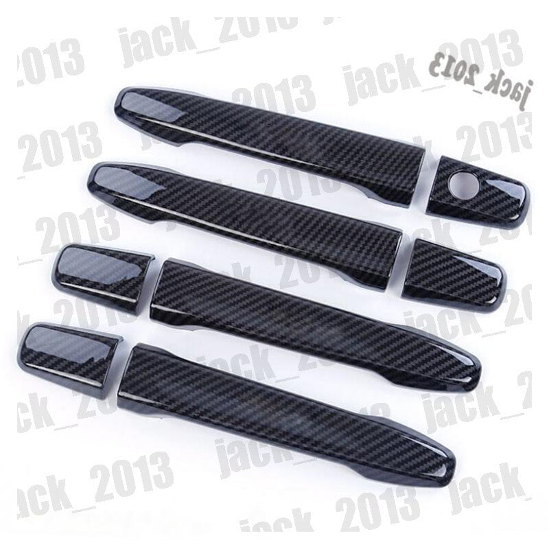 for Mitsubishi Outlander Sport Carbon Fiber Car Door Side Handle Cover Trim 8pcs