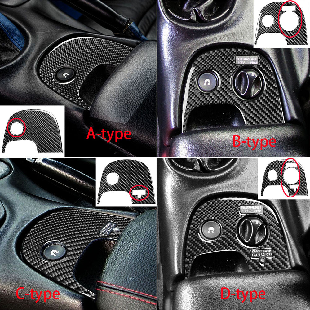 Carbon Fiber Lower Console Gear Shift Trim Kit for Chevrolet for Corvette C5 98-2004