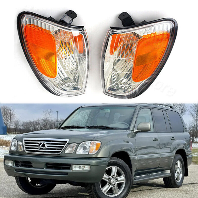 1Pair For 1998-2007 for Lexus LX470 Front Side Marker Lamp Corner Light Signal Light