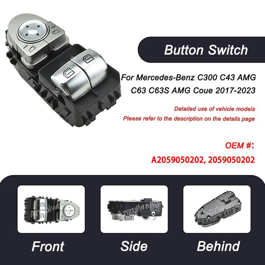 Car Window Lift Switch (Front Left) for Mercedes-Benz C300 C43 AMG C63 C63S