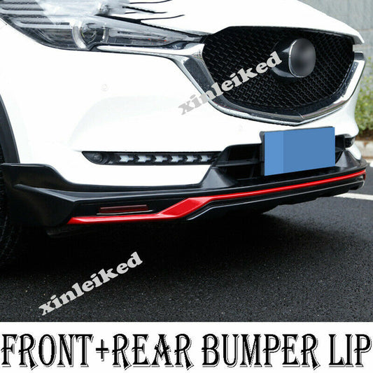 for Mazda CX-5 2017-2021 Front/Rear Bumper Lip Spoiler Splitter Cover Trim Decor