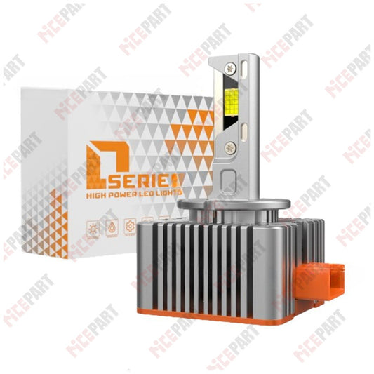 2a 66340I Super Bright D3S 40W LED Lens Bulb with Decoder and Integrated Front Light