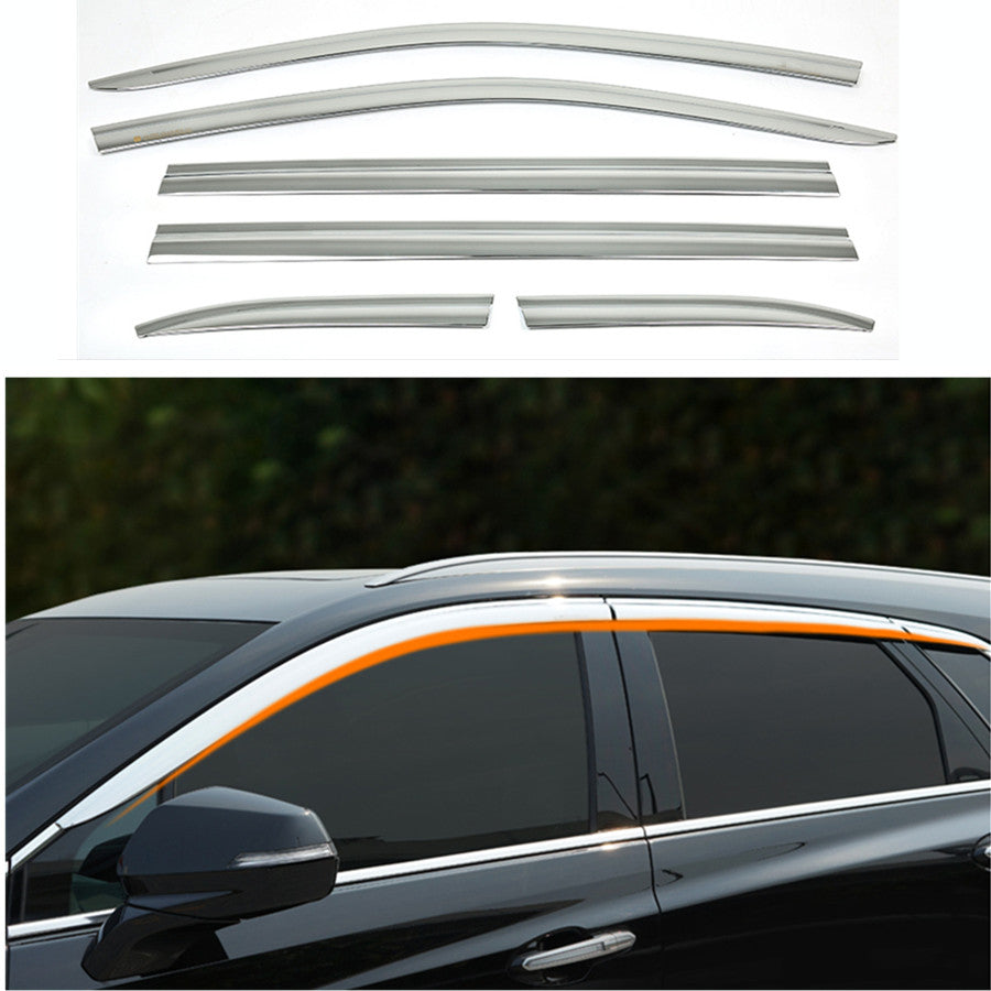for Cadillac XT5 2017-2022 Chrome Side Window Visor Sun Rain Guard Vent Shade 6x