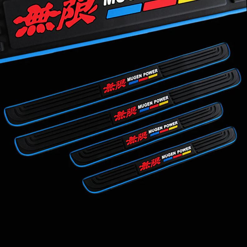 Car door and window protection stickers, badge strips, Mugan blue and black, suitable for Honda for Acura .