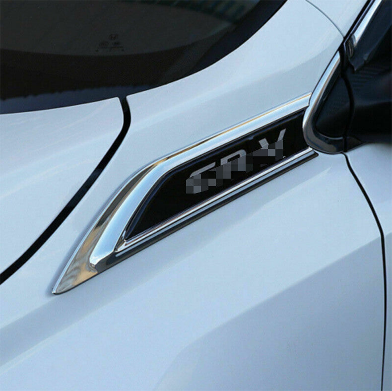 for Honda CRV CR-V 2017-2022 Chrome Front Side Vent Fender Molding Cover Trim 2x