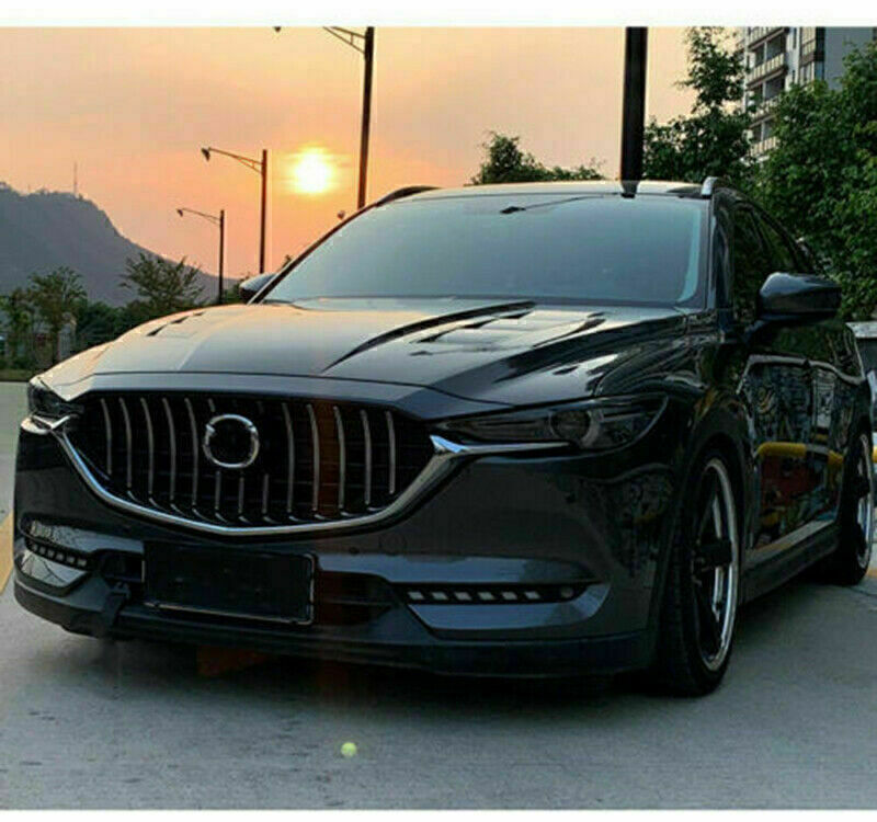 for Mazda CX-5 CX5 2017-21 Gloss Black Front Bumper Center Mesh Grille Grill 1X