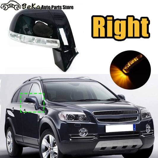 1-piece for Chevrolet Captiva 2008-2017 Right Side Mirror Assembly, Black, 8-pin