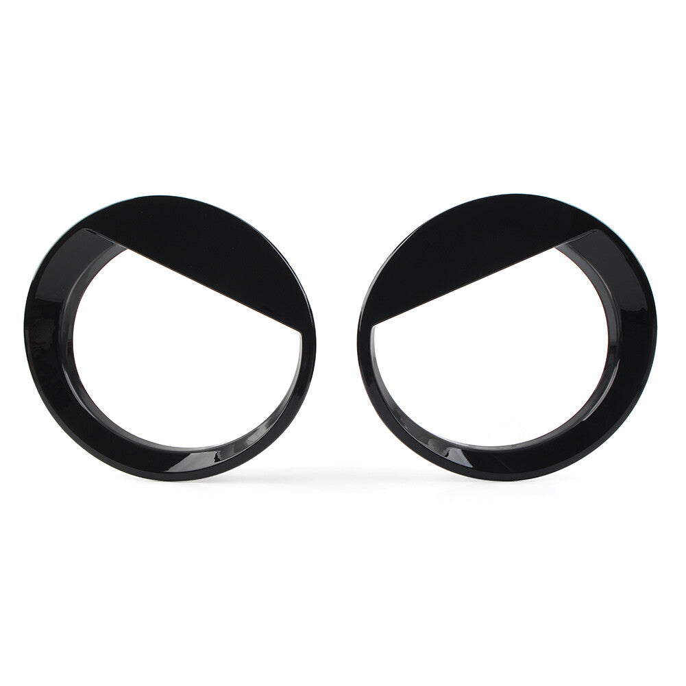 2x Angry Bird Style Front Headlight Cover Trim for Jeep Patriot 2011-2017 Black