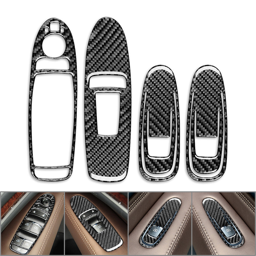 Window Lift Switch Panel Cover Trim for Infiniti JX35 QX60 2013-2016 LHD Black