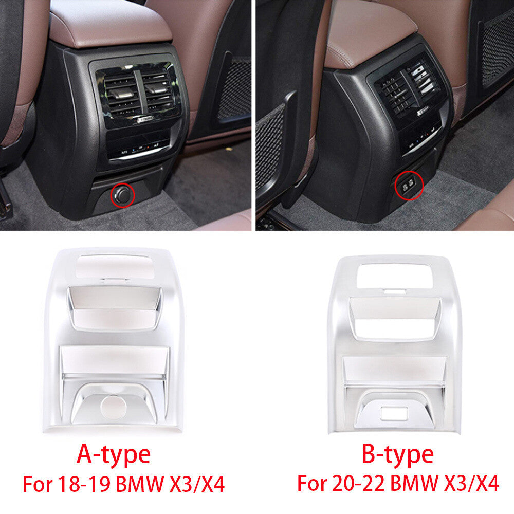 Pine Grain ABS Rear Air Vent Outlet Panel Cover for BMW X3 G01 X4 G02 2020-2022