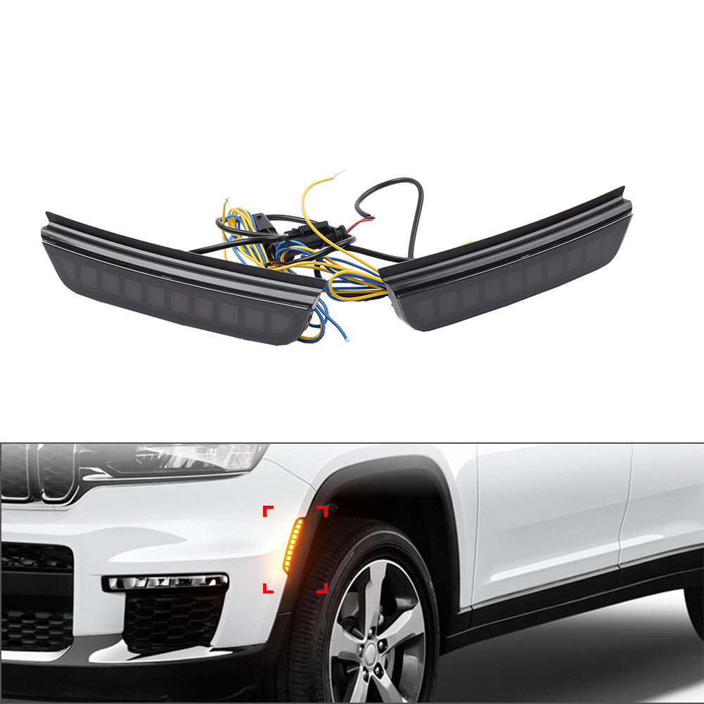 LED Fender Side Marker Lamps Blinker for Jeep Grand Cherokee 2021-2024