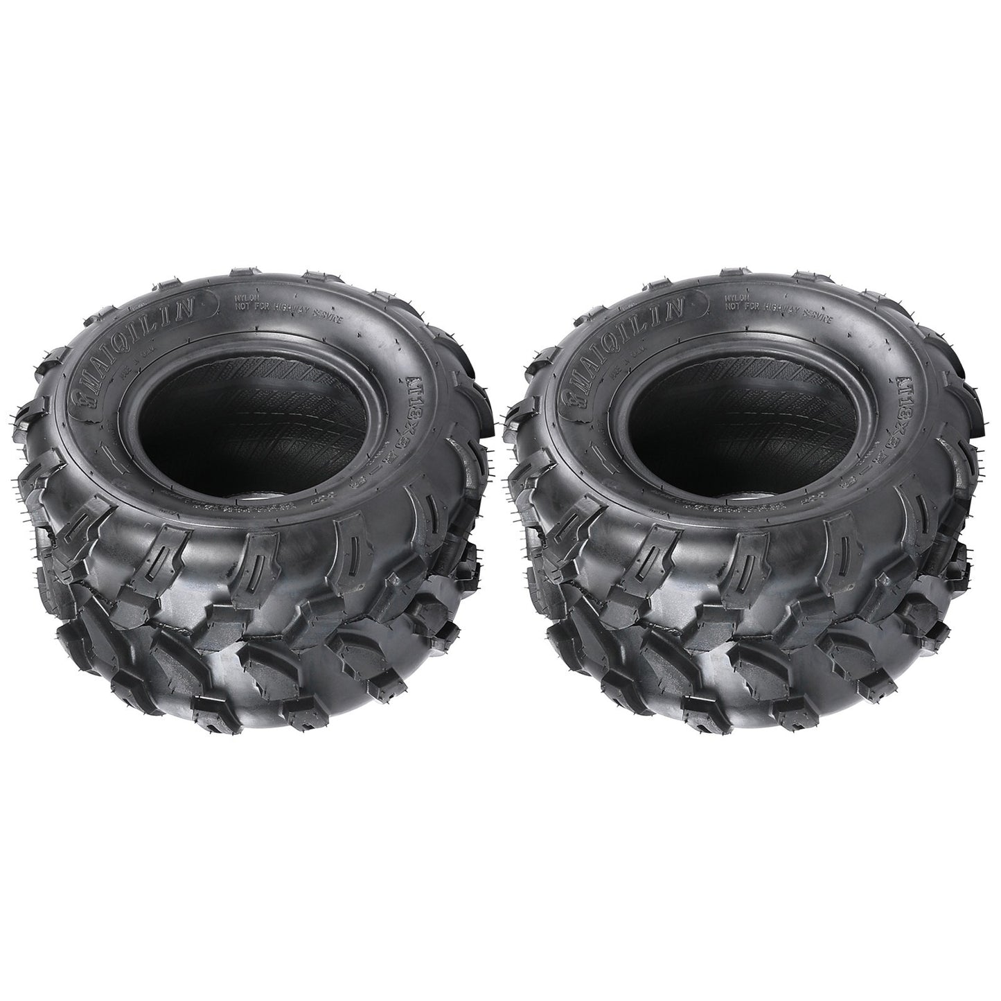 Set 2 18x9.50-8 Lawn Mower Tires, 4-ply Heavy Duty 18x9.5x8 Garden Tubeless Tires