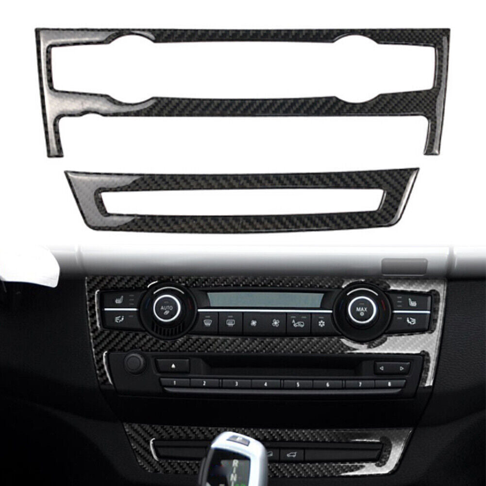 Middle Air Vent Switch Panel Cover Trim for BMW E70 X5 E71 X6 08-13 Carbon Fiber