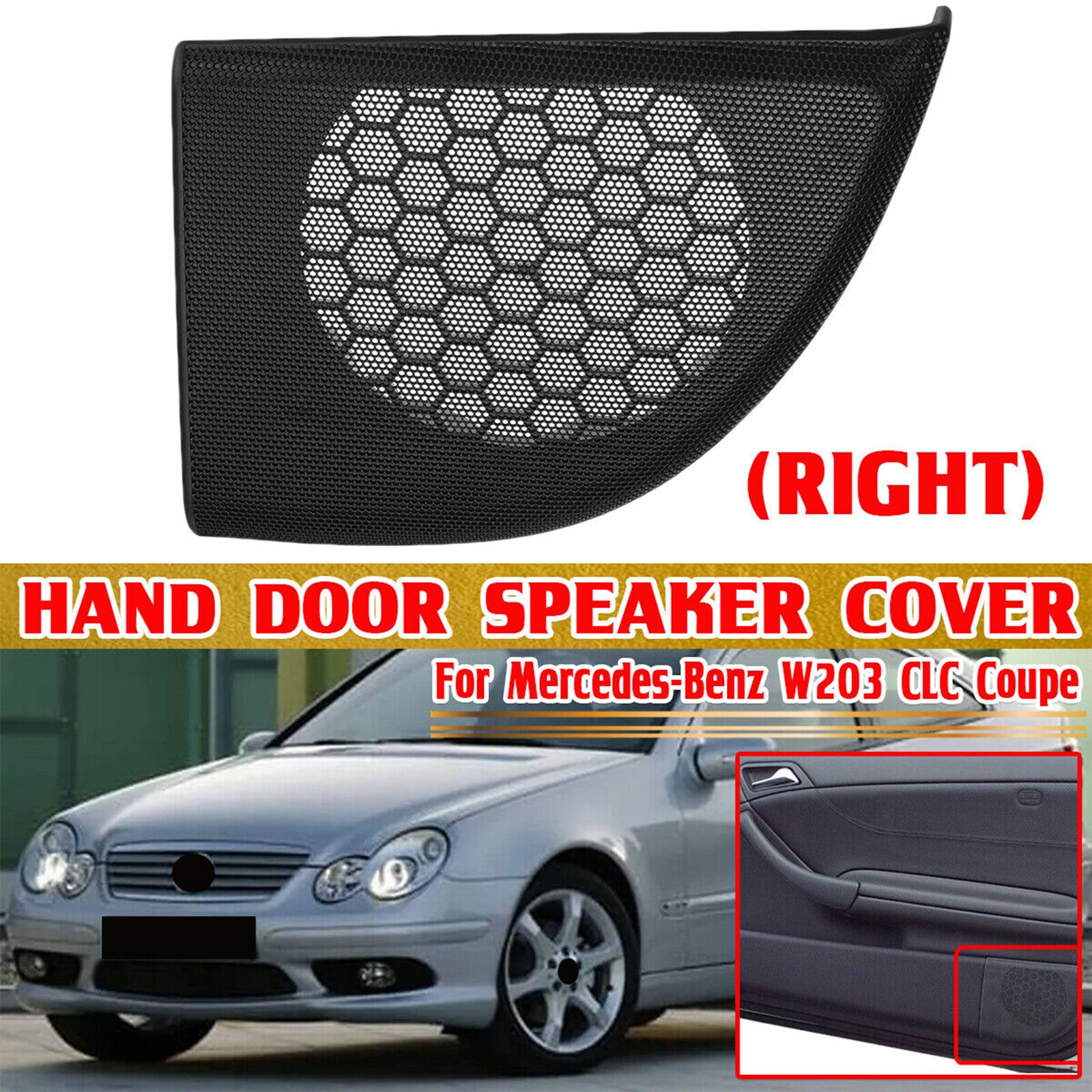 Right-hand passenger side door speaker cover for Mercedes W203 CLC Coupe A20372703889051